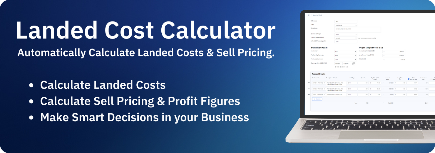 Landed Cost Calculator Banner