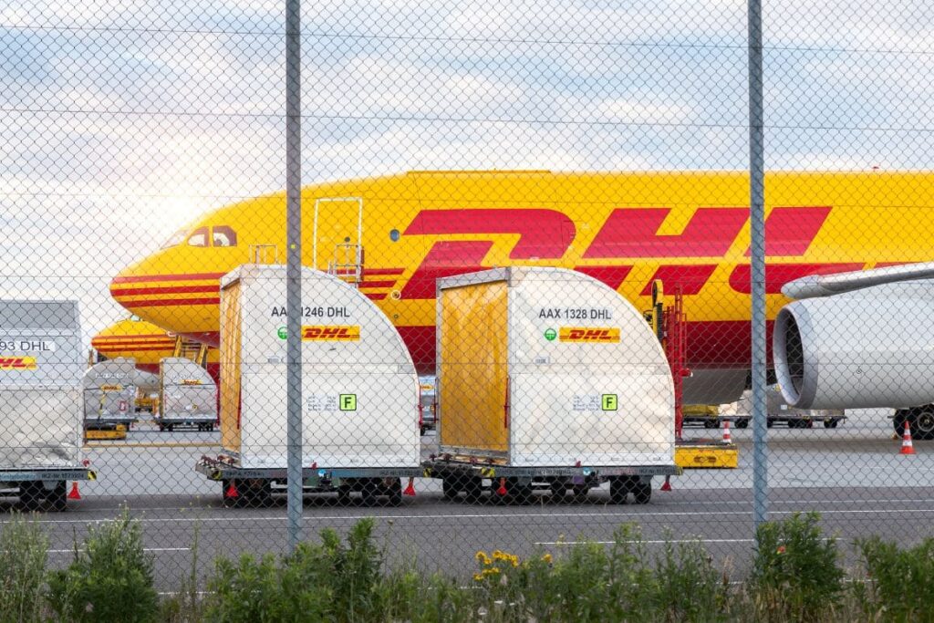 multimodal freight by Airplane DHL